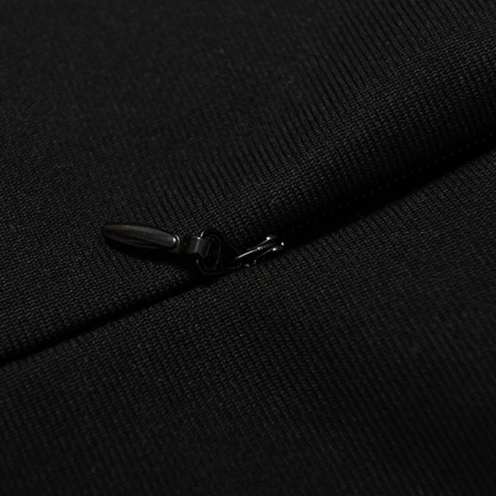 Floral Appliqué Cutout Minidress in Diamond Black - Picture 6 of 6